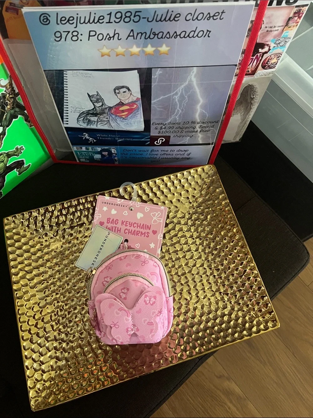 #3053..**Pink Bow Coin Purse Keychain